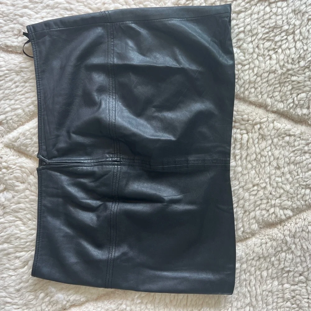 ASOS genuine leather mini skirt size 16 - Picture 4 of 5
